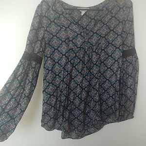 Arizona Jeans Long Sleeve Dress Top (M)